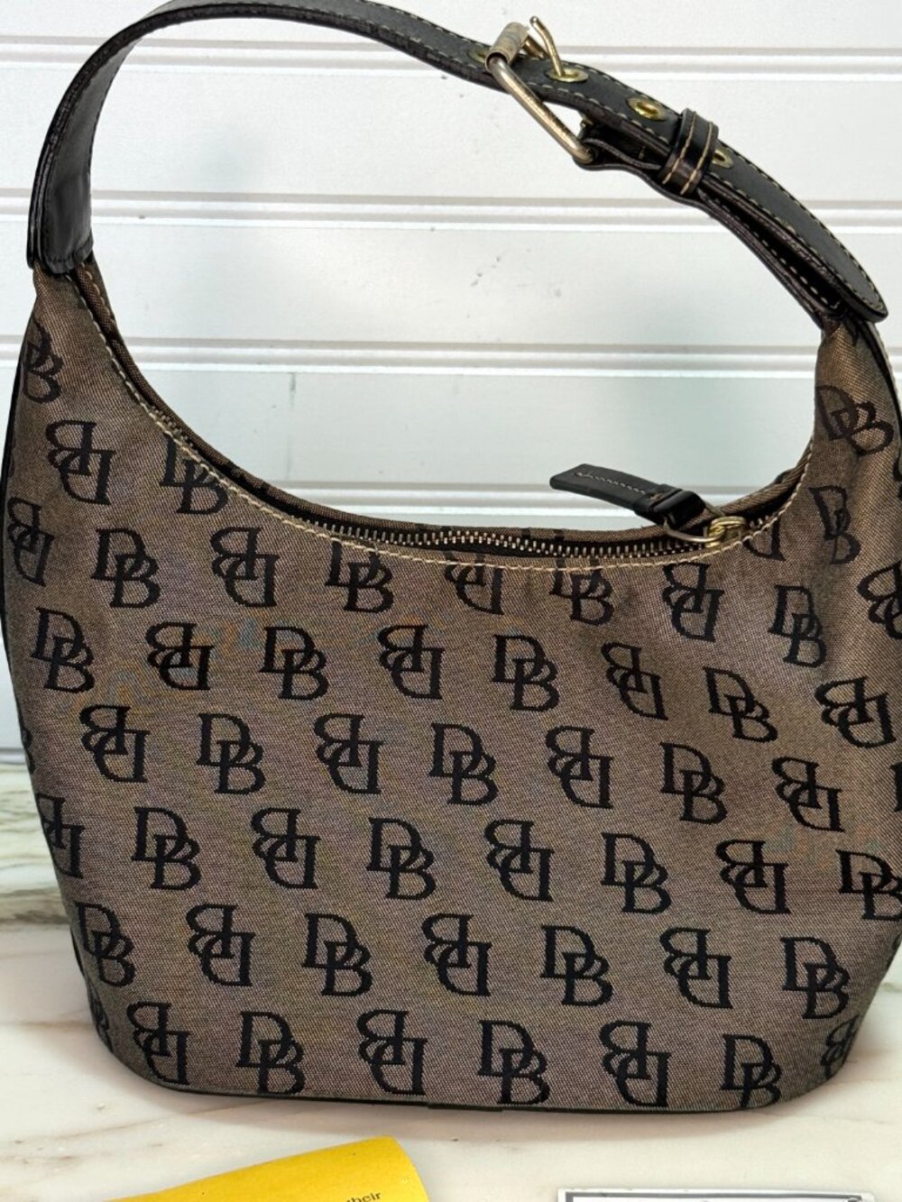 Dooney & Bourke DB Monogram Y2K Bucket Mini Shoulder Bag w Tag - Picture 6 of 14